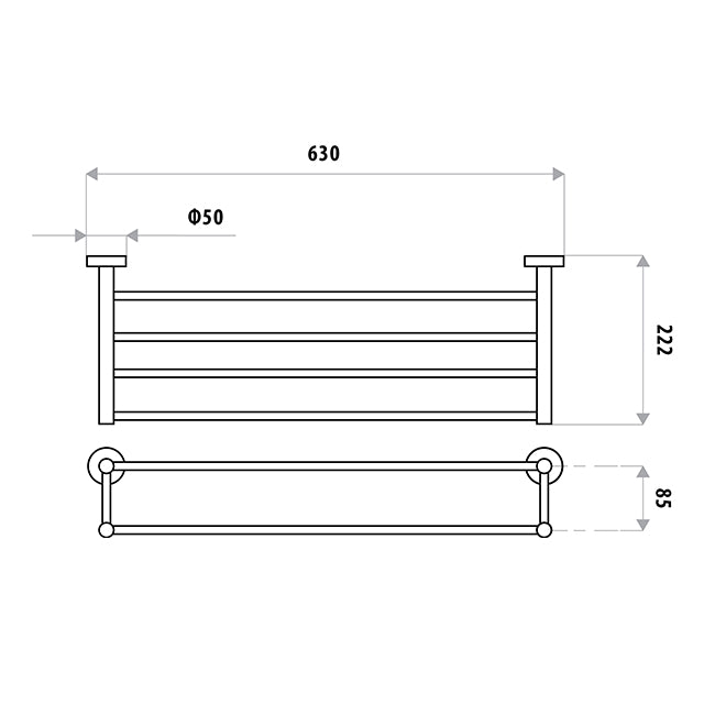 Loui Towel Rack   - Matte Black