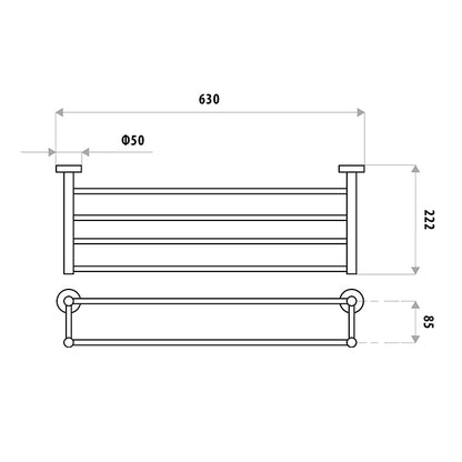Loui Towel Rack   - Matte Black