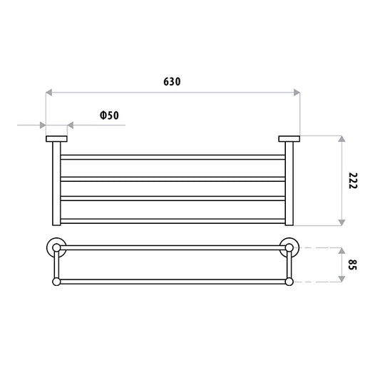 Loui Towel Rack   - Matte Black