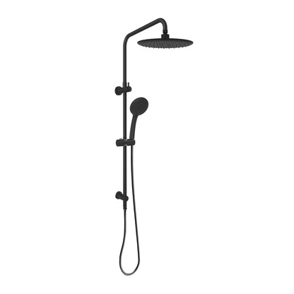 Loui Twin Shower With Rail - Matte Black