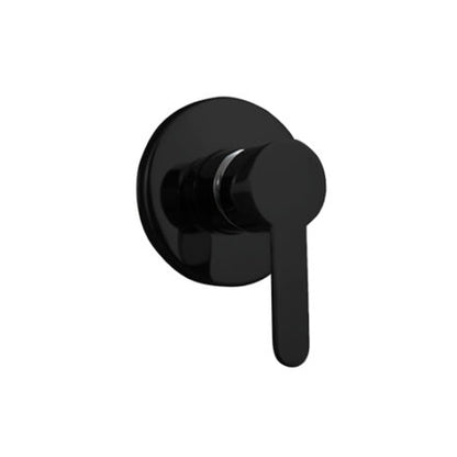 Loui Wall Mixer (Round Plate) - Matte Black