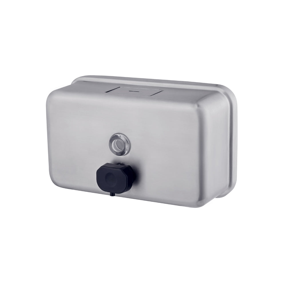 Horizontal Stainless soap dispenser 202mmW x 122mmH x 72mmD
