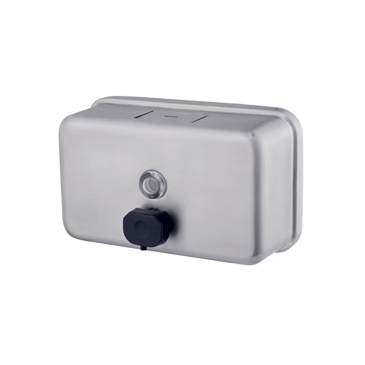 Horizontal Stainless soap dispenser 202mmW x 122mmH x 72mmD