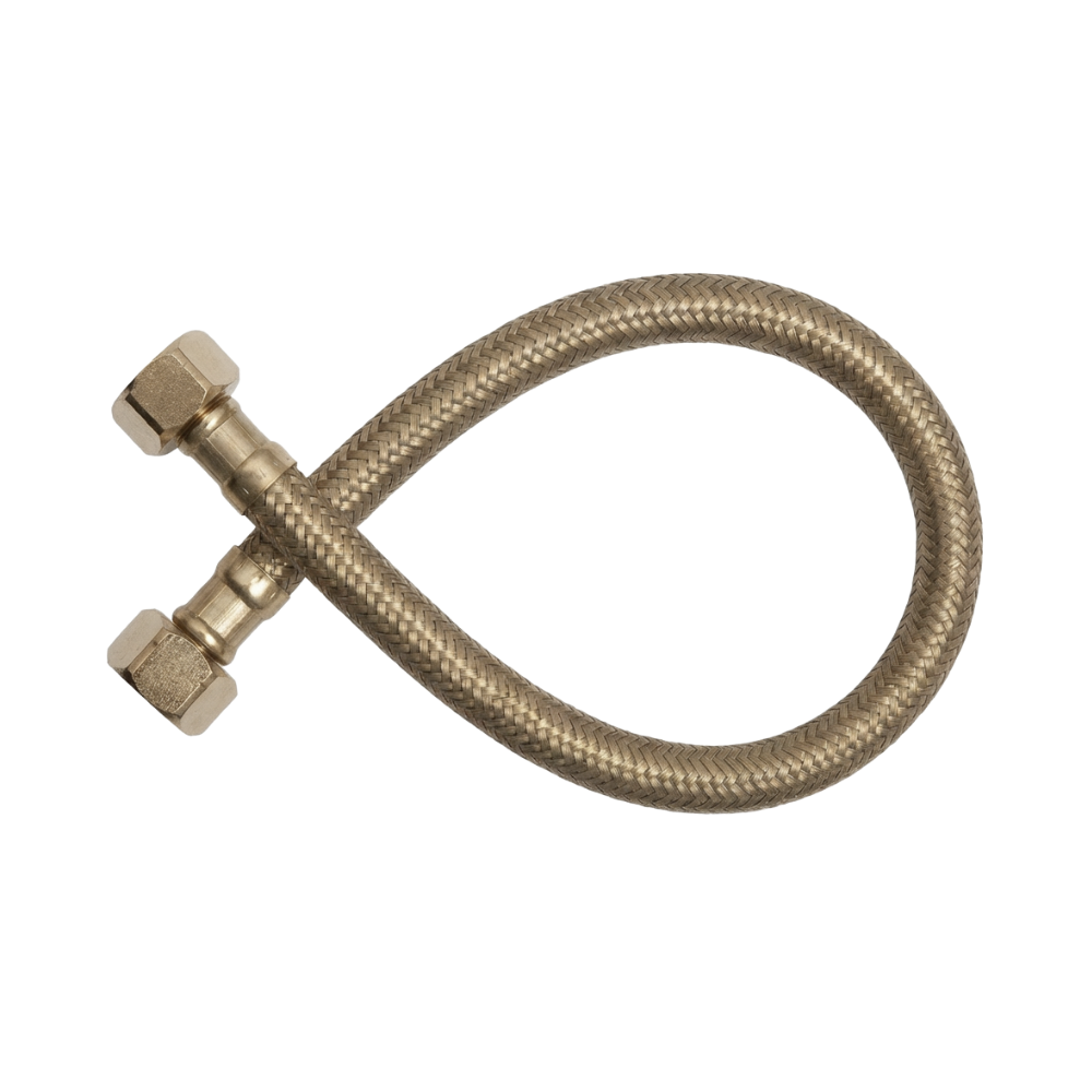Marq 250mm Flexible Water Hose - Brushed Brass
