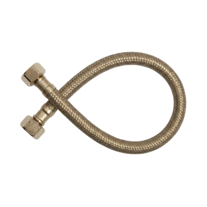 Marq 250mm Flexible Water Hose - Brushed Brass