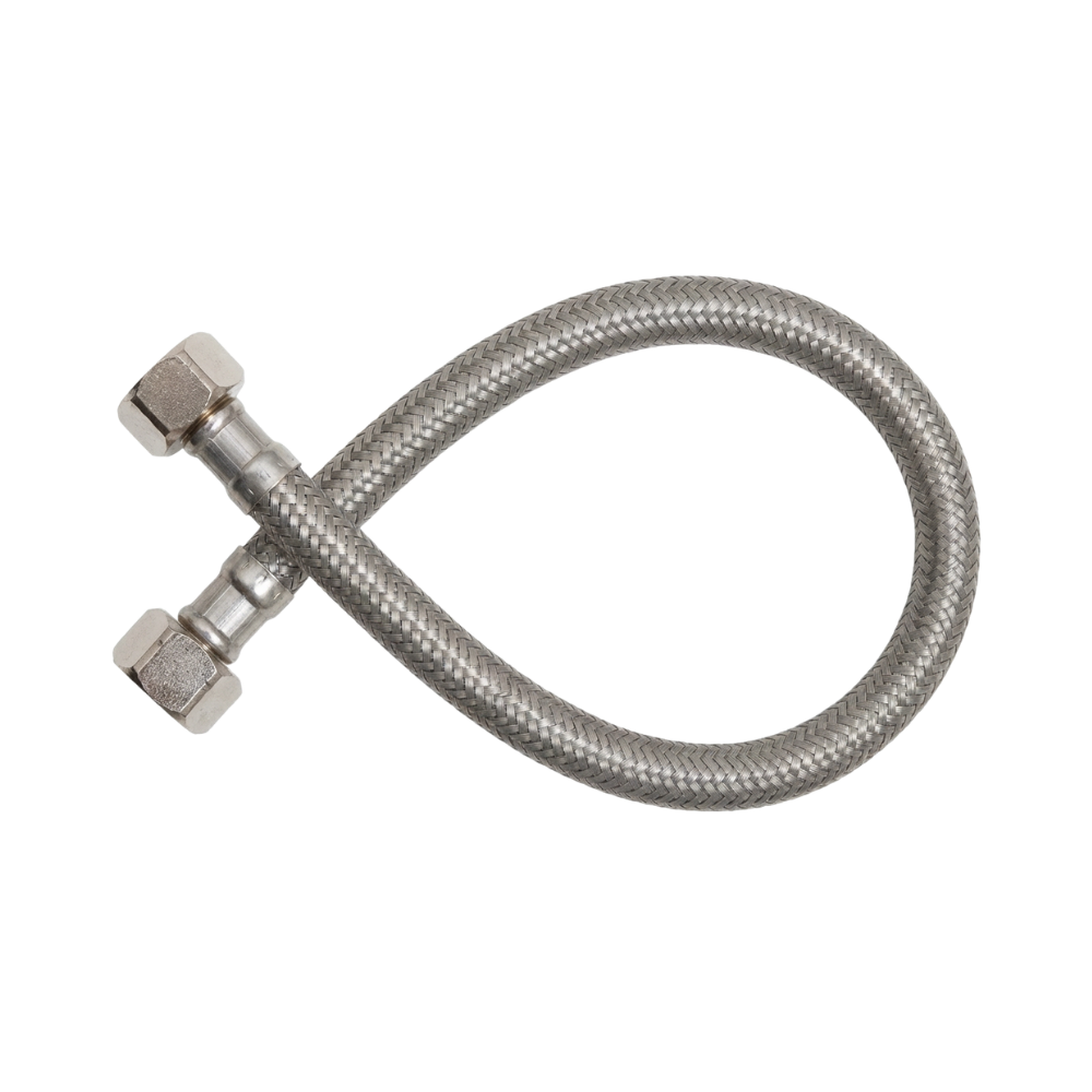 Marq 250mm Flexible Water Hose - Brushed Nickel