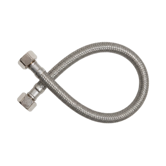 Marq 250mm Flexible Water Hose - Brushed Nickel