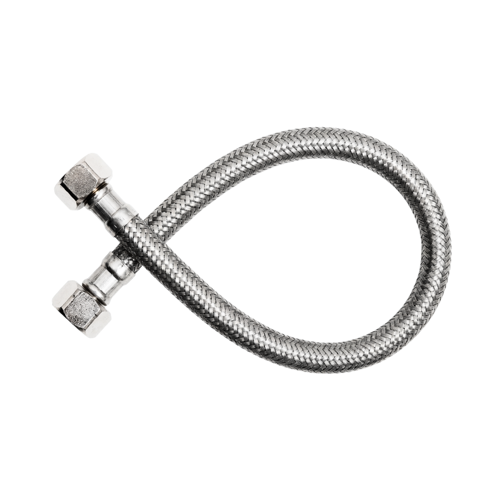 Marq 250mm Flexible Water Hose - Chrome