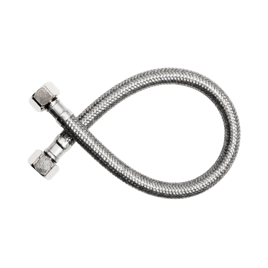 Marq 250mm Flexible Water Hose - Chrome