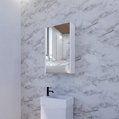 450mm Gloss White Shaving Cabinet -W450xH720xD150