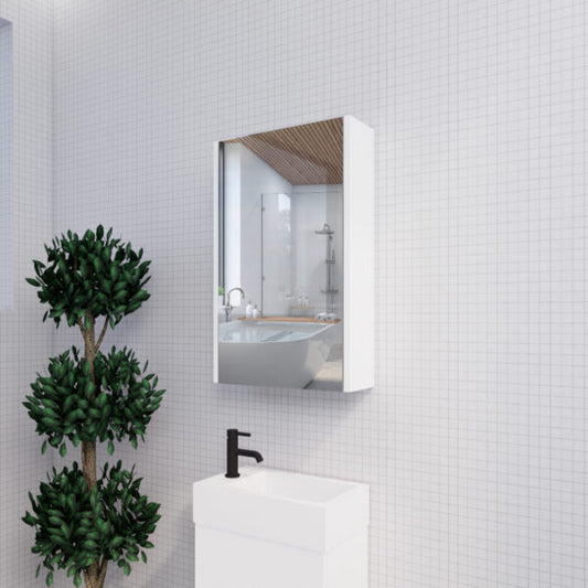 450mm Matt White Shaving Cabinet -W450xH720xD150