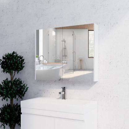900mm Gloss White Shaving Cabinet -W900xH720xD150
