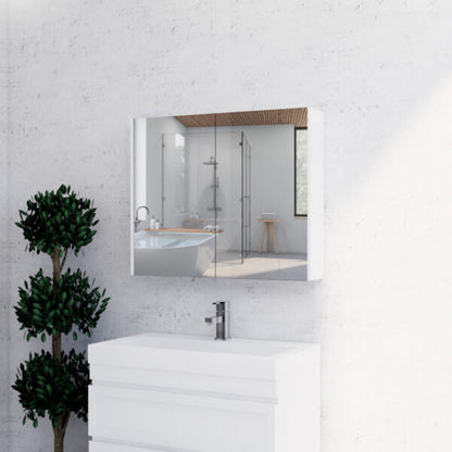 900mm Matt White Shaving Cabinet -W900xH720xD150