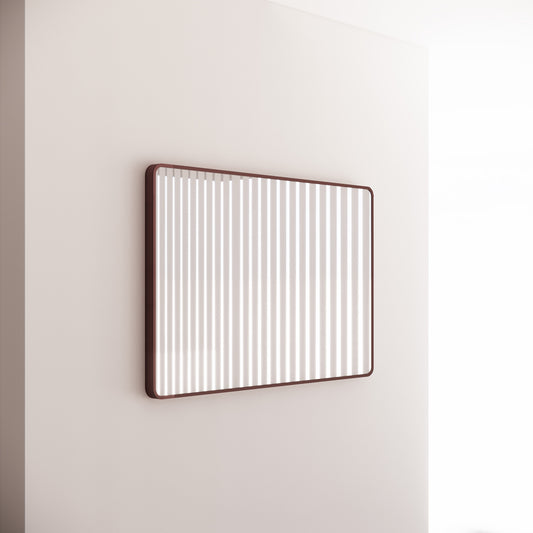 1200mm Brushed Copper Framed Plain Mirror - Brushed Copper