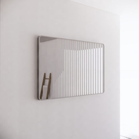1200mm Brushed Nickel Framed Plain Mirror - Brushed Nickel