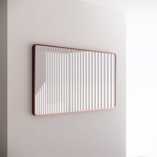 1500mm Brushed Copper Framed Plain Mirror - Brushed Copper