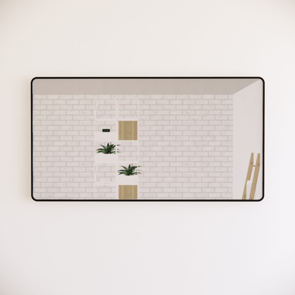 Rectangle Framed Mirrors 40mm Depth Frame Matt Black 1500x800mm