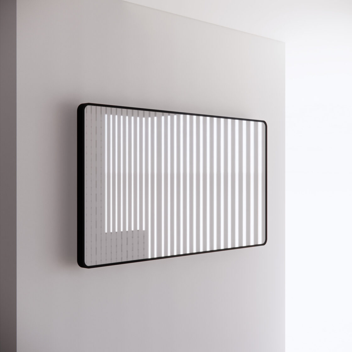 Rectangle Framed Mirrors 40mm Depth Frame Matt Black 1500x800mm