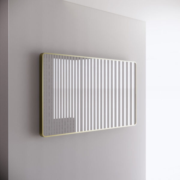 Rectangle Framed Mirrors 40mm Depth Frame Brushed Gold 1500x800mm