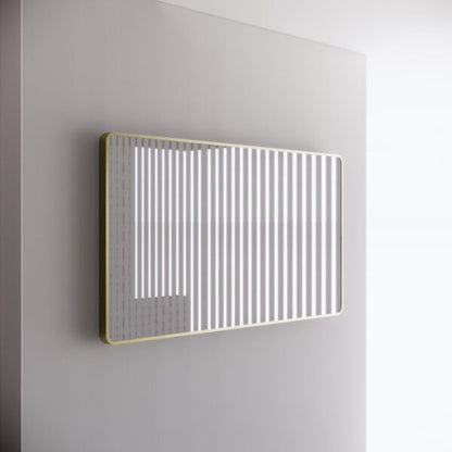 Rectangle Framed Mirrors 40mm Depth Frame Brushed Gold 1500x800mm