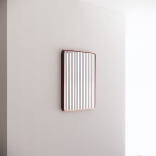 Rectangle Framed Mirrors 40mm Depth Frame Brushed Copper 750x600mm