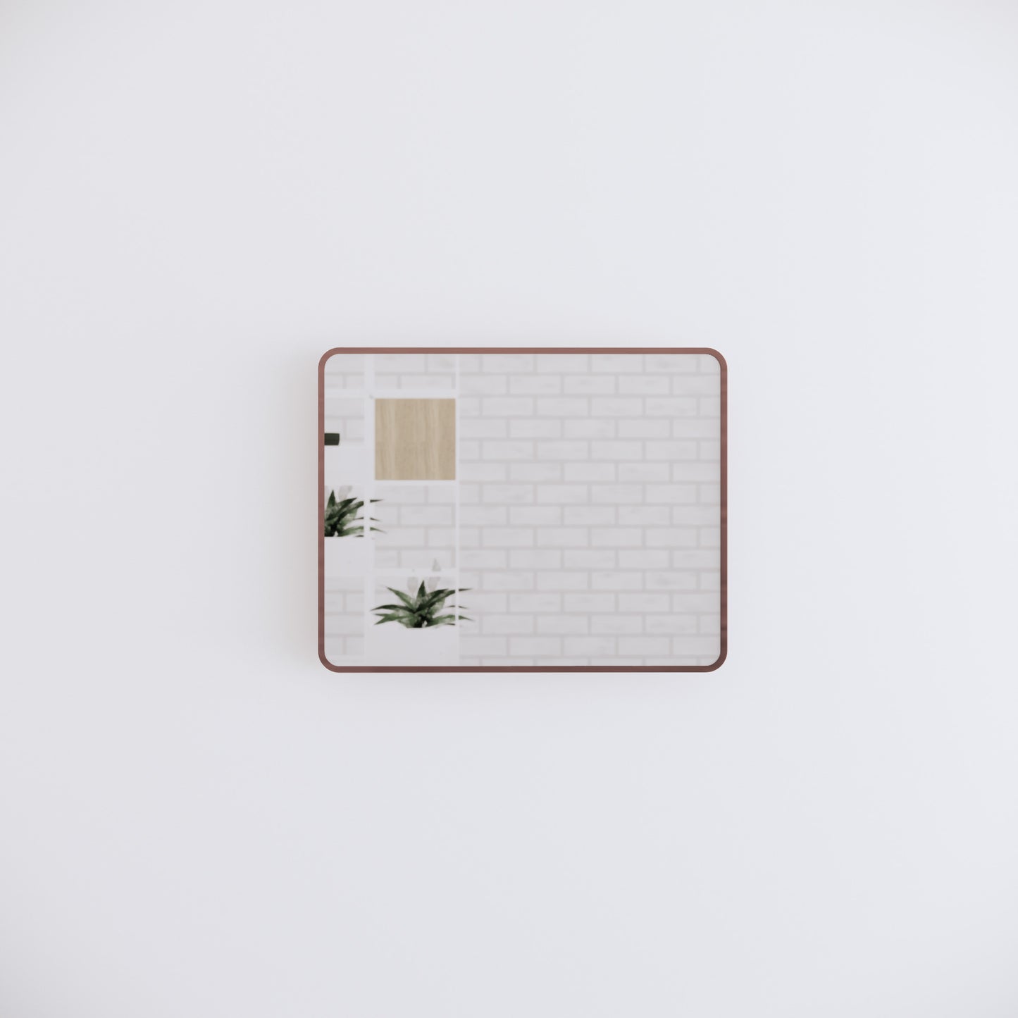 Rectangle Framed Mirrors 40mm Depth Frame Brushed Copper 900x750mm