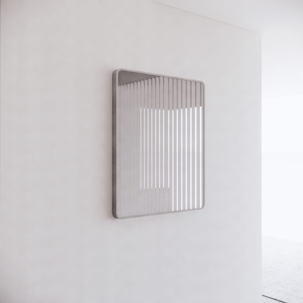 Rectangle Framed Mirrors 40mm Depth Frame Brushed Nickel 750x600mm