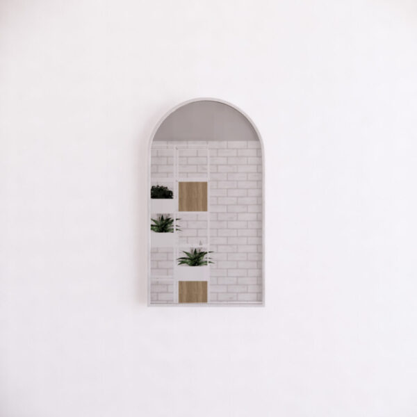 450mm Framed Non-LED - Brushed Nickel - 450 x 800 x 45