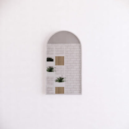 450mm Framed Non-LED - Brushed Nickel - 450 x 800 x 45