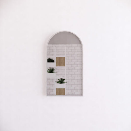800mm Brushed Nickel Framed Plain Mirror - Brushed Nickel