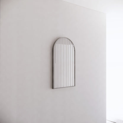 450mm Framed Non-LED - Brushed Nickel - 450 x 800 x 45