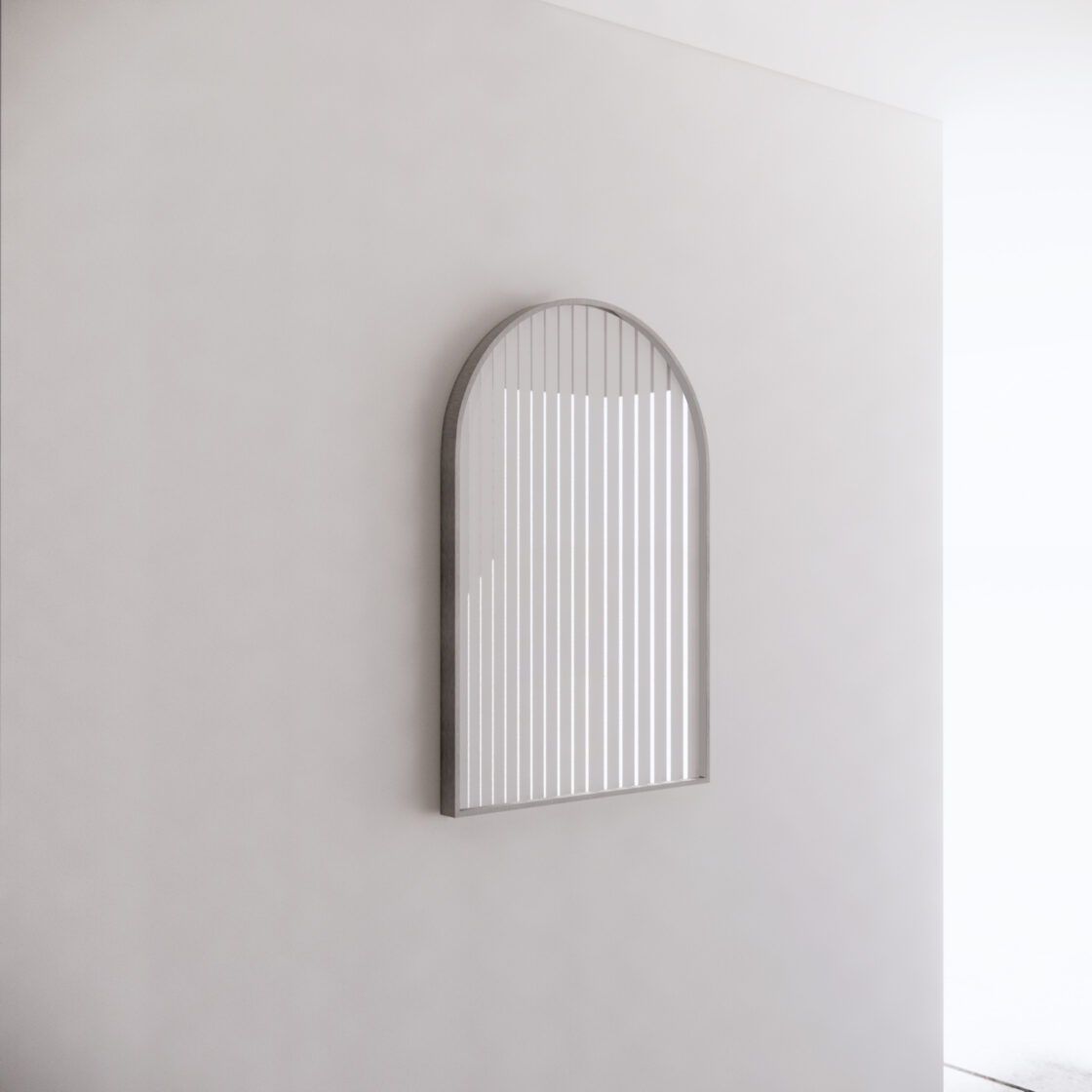 600mm Framed Non-LED - Brushed Nickel - 600 x 900 x 45