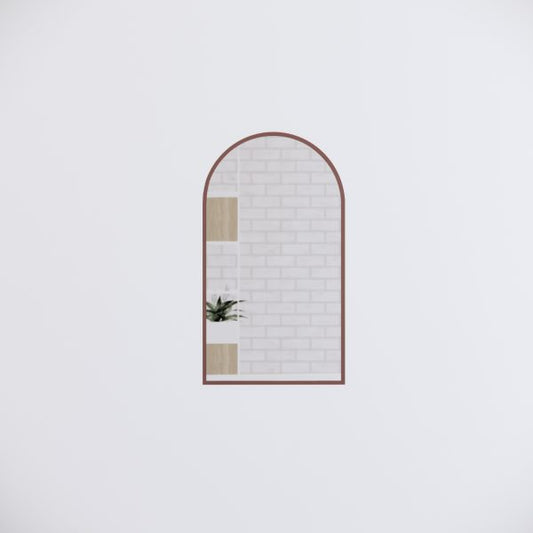 Arch Framed Mirrors 40mm Depth Frame Brushed Copper 450x800mm