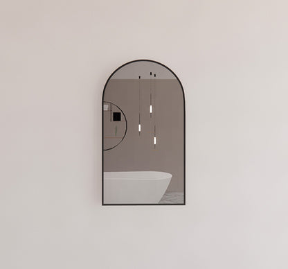 450mm Framed Non-LED - Black - 450 x 800 x 45