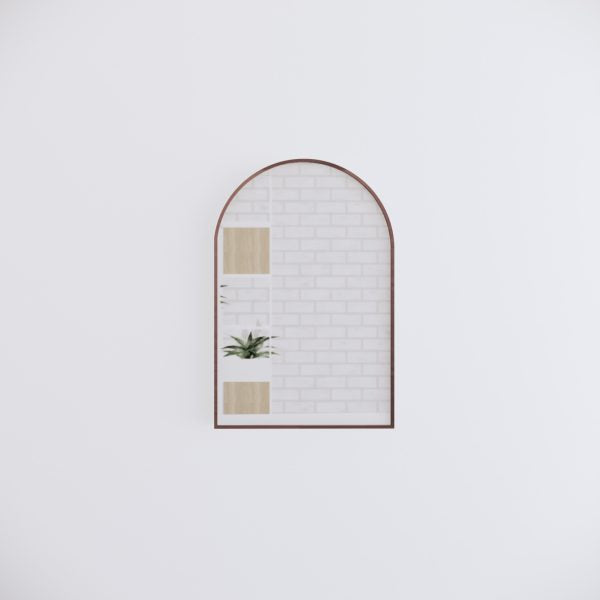 Arch Framed Mirrors 40mm Depth Frame Brushed Copper 600x900mm