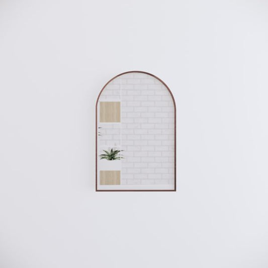 Arch Framed Mirrors 40mm Depth Frame Brushed Copper 600x900mm