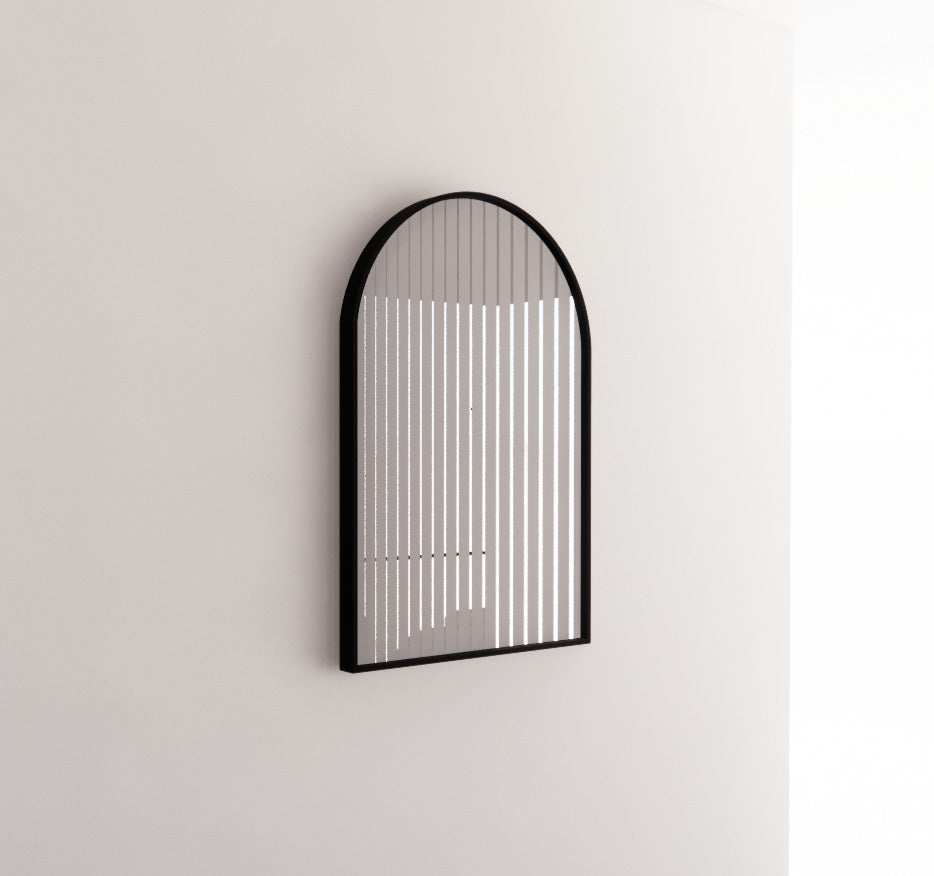 600mm Framed Non-LED - Black - 600 x 900 x 45