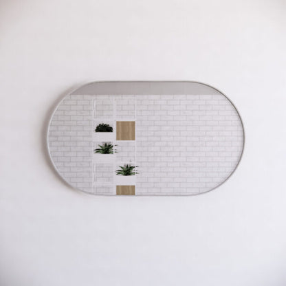 1500mm Framed Non-LED - Brushed Nickel - 1500 x 800 x 45