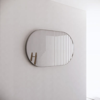 1200mm Framed Non-LED - Brushed Nickel - 1200 x 700 x 45