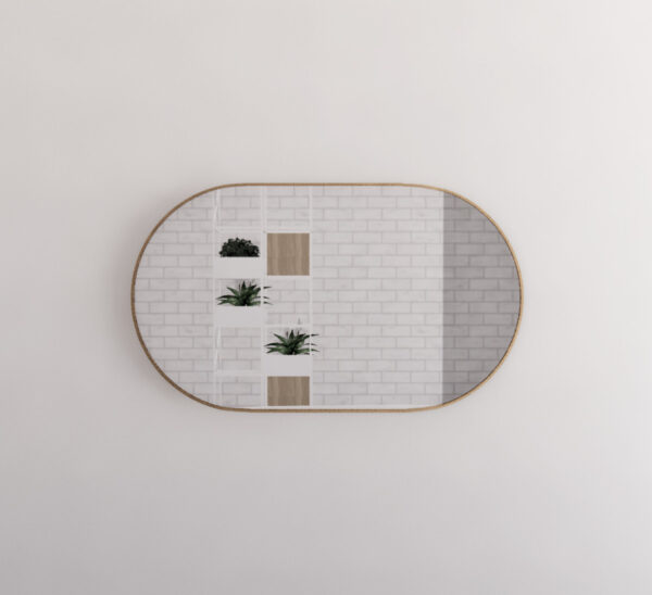 1200mm Framed Non-LED - Gold - 1200 x 700 x 45