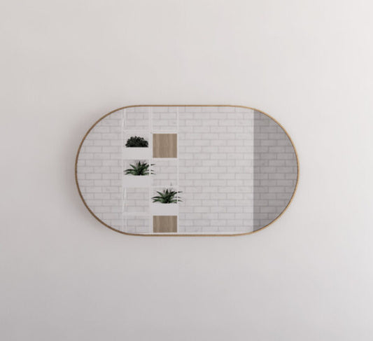 1200mm Framed Non-LED - Gold - 1200 x 700 x 45