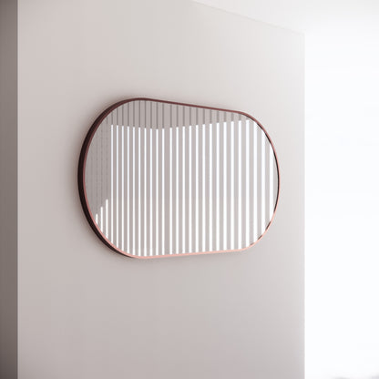 Oval Framed Mirrors 40mm Depth Frame Brushed Copper 1500x800mm