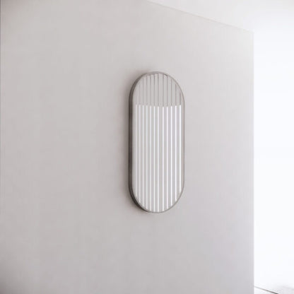 450mm Framed Non-LED - Brushed Nickel - 450 x 900 x 45