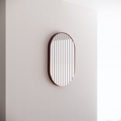 Oval Framed Mirrors 40mm Depth Frame Brushed Copper 900x600mm