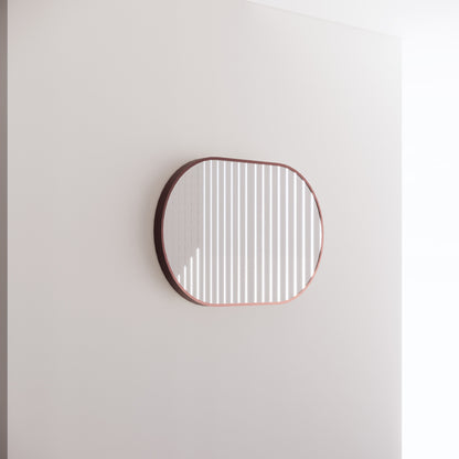 Oval Framed Mirrors 40mm Depth Frame Brushed Copper 900x600mm
