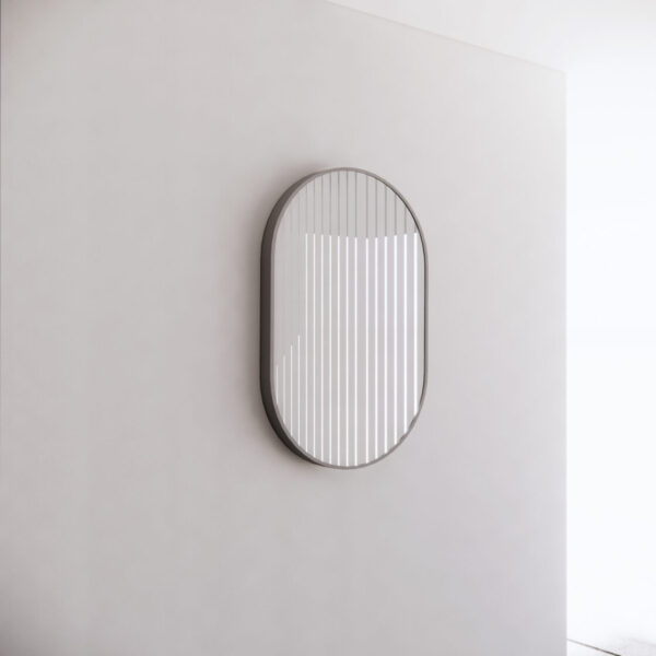600mm Framed Non-LED - Brushed Nickel - 600 x 900 x 45