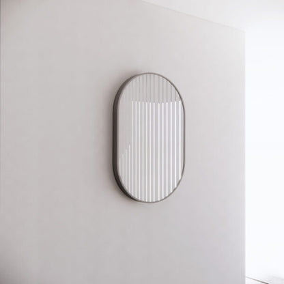 600mm Framed Non-LED - Brushed Nickel - 600 x 900 x 45