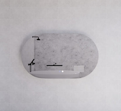 Oval Frameless LED Mirrors 1200x700mm