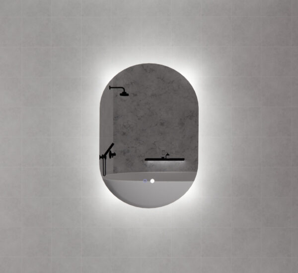 Oval Frameless LED Mirrors 900x600mm
