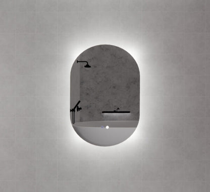 Oval Frameless LED Mirrors 900x600mm